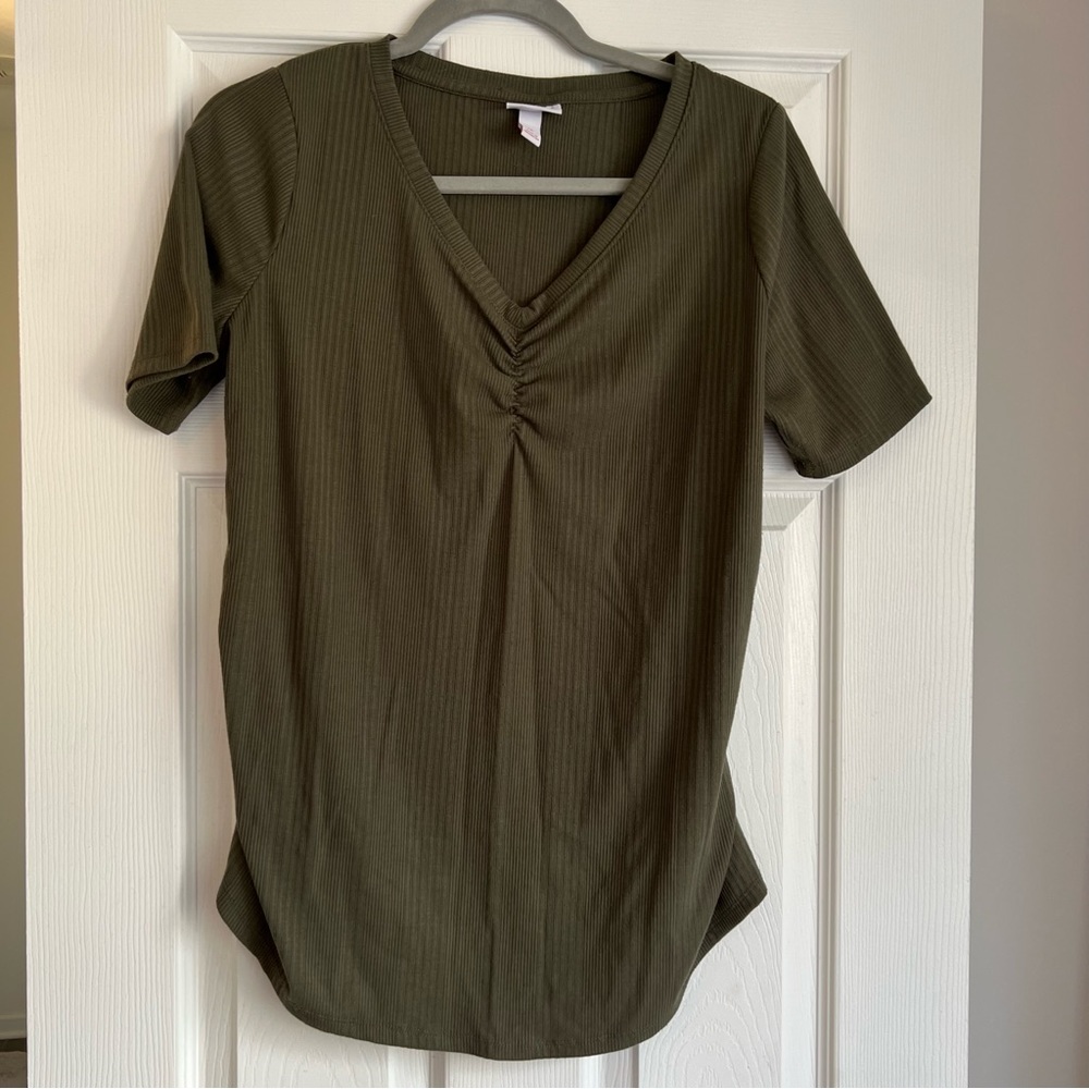 Isabel Maternity green short sleeve short, medium